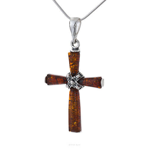 Silver and Amber Cross